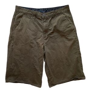 Hurley Dark Khaki Green Cotton Short - Men’s 32